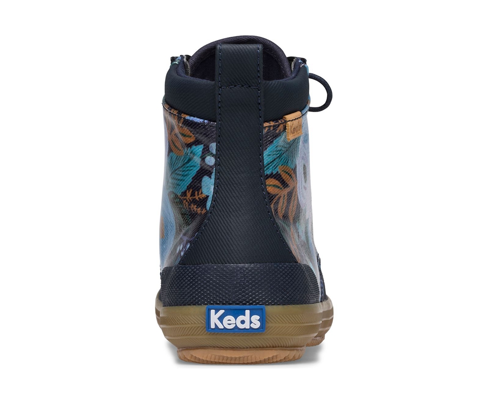 Botas Keds Mujer Azul Marino - Rifle Paper Co. Scout Water-Resistant Garden Party - 903-RHWSUT